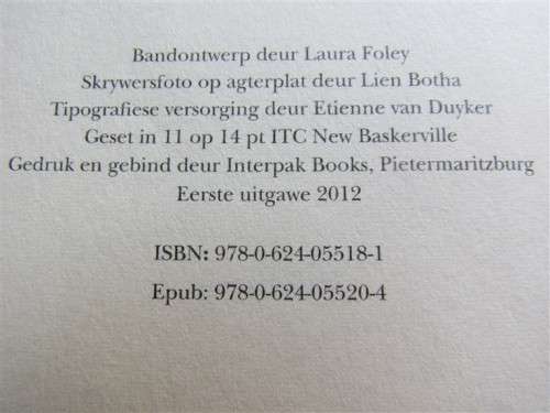 DIE BLOU VAN ONTHOU - MARITA VAN DER VYFER - FIRST EDITION