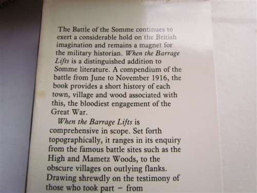WHEN THE BARRAGE LIFTS - BATTLE OF THE SOMME 1916 - G.GLIDDON