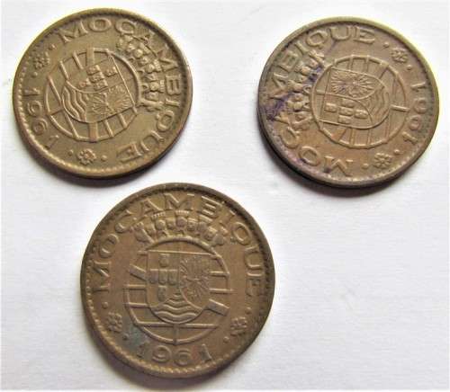1961 Mozambique 20 Centavos - 1 Bid for all 3