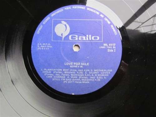 BONEY M  - VINTAGE LP - LOVE FOR SALE