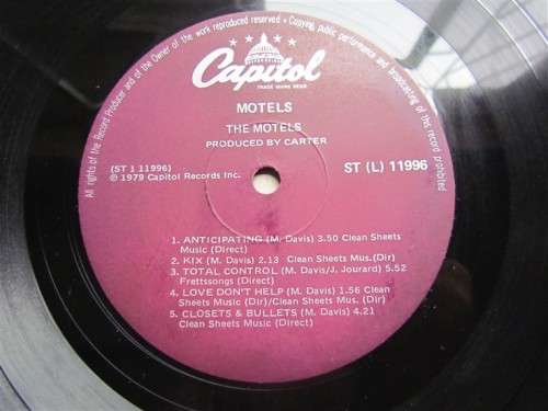 MOTELS - THE MOTELS - VINTAGE LP