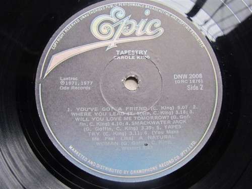 CAROL KING - TAPESTRY - VINTAGE LP