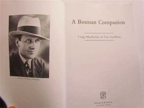 The Bosman Companion,Craig Mackenzie & Tim Sandham