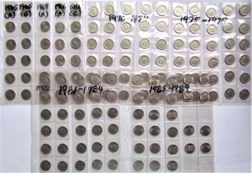 RSA 10c LOT - 1965 E+A to 1989 Some UNC/AU **LOW START** 120+ Coins