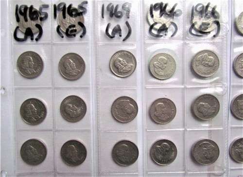 RSA 10c LOT - 1965 E+A to 1989 Some UNC/AU **LOW START** 120+ Coins