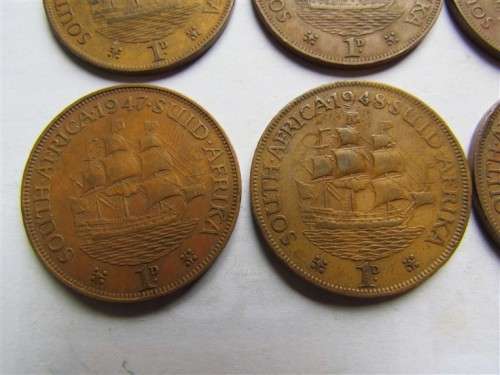1939 to 1950 Union Penny Lot in Album page - 1 bid for all