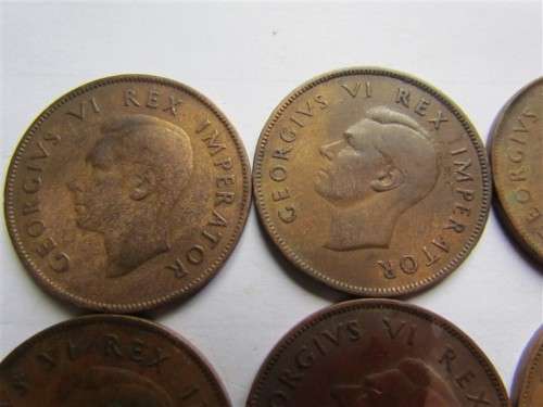 1939 to 1950 Union Penny Lot in Album page - 1 bid for all