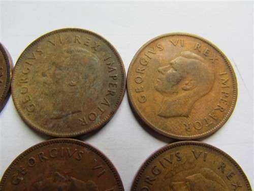 1939 to 1950 Union Penny Lot in Album page - 1 bid for all