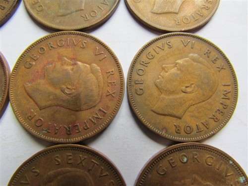 1939 to 1950 Union Penny Lot in Album page - 1 bid for all