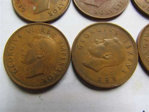 1939 to 1950 Union Penny Lot in Album page - 1 bid for all