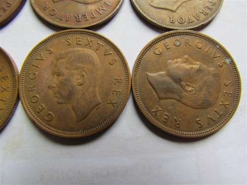 1939 to 1950 Union Penny Lot in Album page - 1 bid for all