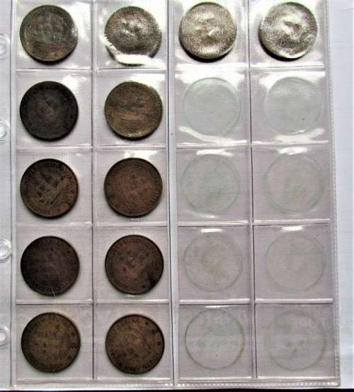 1939 to 1950 Union Penny Lot in Album page - 1 bid for all