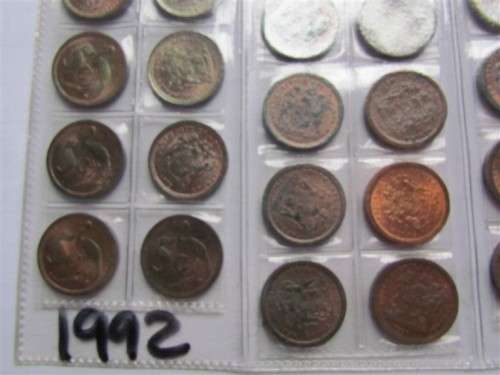 1990 to 1993 5c collection in Album page - UNC / AU - 1 bid for all **LOW START**