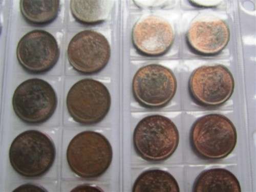 1990 to 1993 5c collection in Album page - UNC / AU - 1 bid for all **LOW START**