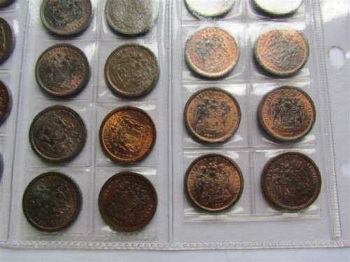 1990 to 1993 5c collection in Album page - UNC / AU - 1 bid for all **LOW START**