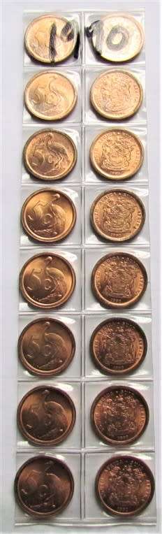 1990 5c collection - UNC / AU - 1 bid for all **LOW START**