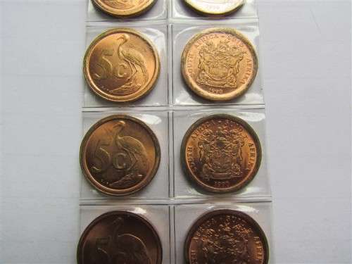 1990 5c collection - UNC / AU - 1 bid for all **LOW START**