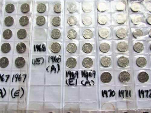 1965 - 1988 Complete 5c collection in album pages - good condition - 1 bid for all **LOW START**