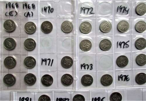 1966 - 1988 50c collection in album pages - 1 bid for all @@LOW START@@