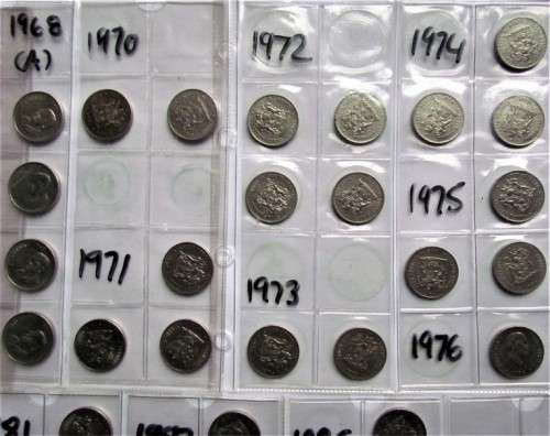 1966 - 1988 50c collection in album pages - 1 bid for all @@LOW START@@