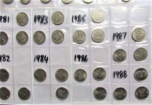 1966 - 1988 50c collection in album pages - 1 bid for all @@LOW START@@