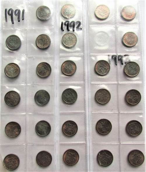 1991 - 1993 UNC 2c collection in album pages - 1 bid for all @@LOW START@@