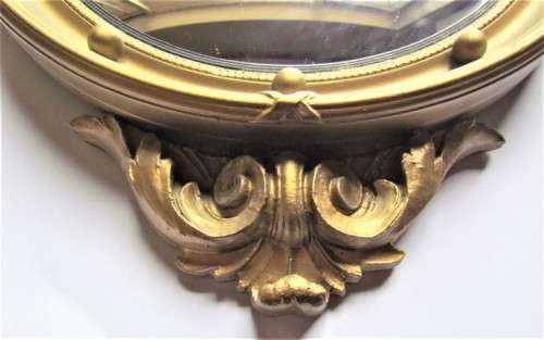Antique ATSONEA Round Convex Regency Mirror + Eagle**R! START**SCARCE**