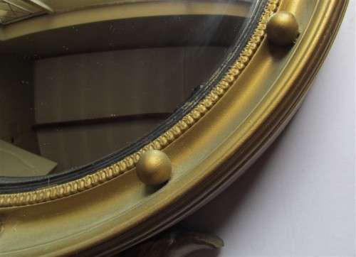 Antique ATSONEA Round Convex Regency Mirror + Eagle**R! START**SCARCE**