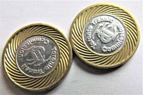 TORONTO 1 FARE TRANSIT TOKENS - BOTH FOR 1 BID