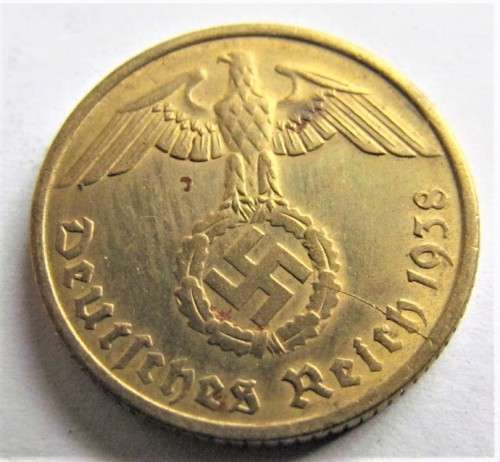 1938 GERMANY 10 REICHSPFENNIG