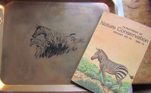 1969/70 Conservation Report + Solid Copper Tray with Zebra - Both for 1 Bid