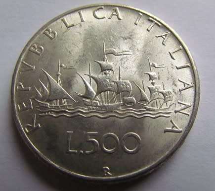 1966 ITALY 500 LIRE SILVER **EXCELLENT CONDITION**