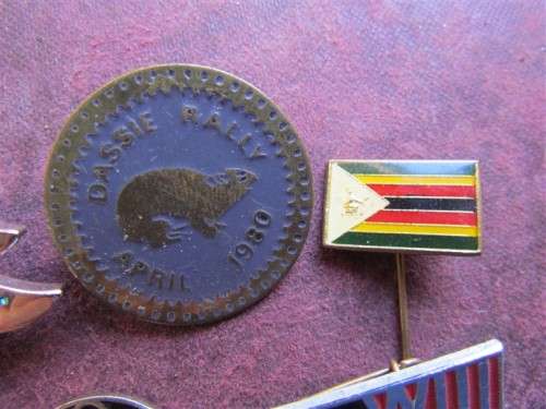 Badge Assortment - Enamelled & Painted , ZImbabwe pin badge - 1 Bid for all