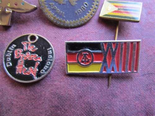 Badge Assortment - Enamelled & Painted , ZImbabwe pin badge - 1 Bid for all
