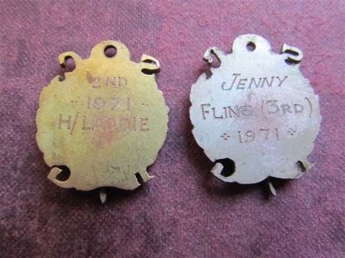 2 X SCHG JESTER PLACE MEDALS - 1 BID FOR ALL-Scottish Dancing