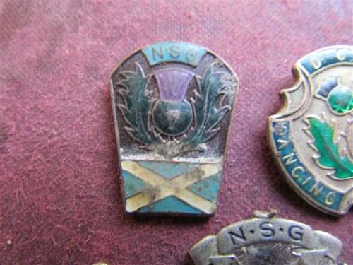 5 X Vintage Scottish Highlands Dancing Badges