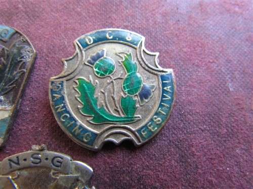 5 X Vintage Scottish Highlands Dancing Badges