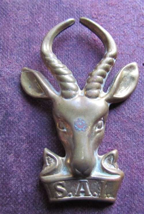 Large SA Infantry Springbok Cap Badge