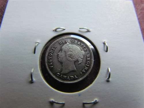 1891 Canada Victorian SILVER 5 Cents