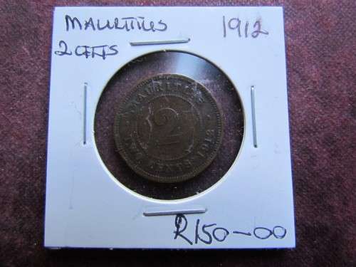 1912 Mauritius 2 Cents **SCARCE DATE**