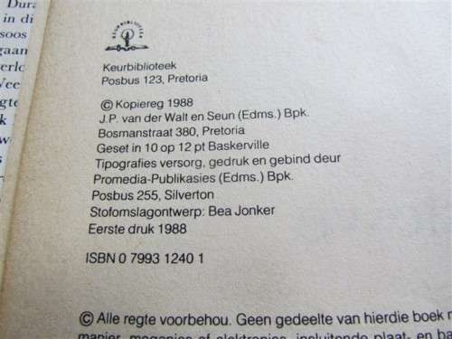 IMPULSIEWE HARTE -Lize Swart- Eerste Uitgawe & Druk 1988