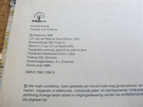 Die Grootste Trou Geskenk- M.Strydom - Eerste Afrikaanse Uitgawe & Druk1988