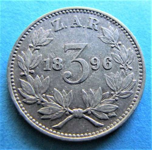 1896 3d ZAR Tiekie **SILVER**
