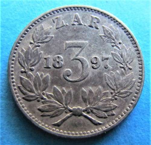 1897 3d ZAR Tiekie **SILVER**