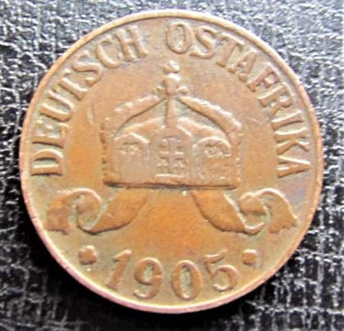 1905(J) GERMAN EAST AFRICA 1 HELLER