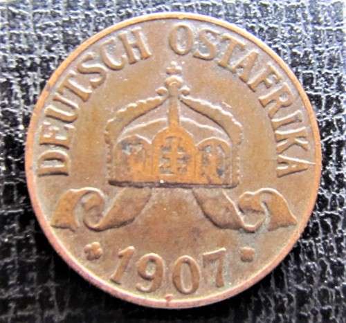 1907(J) GERMAN EAST AFRICA 1 HELLER