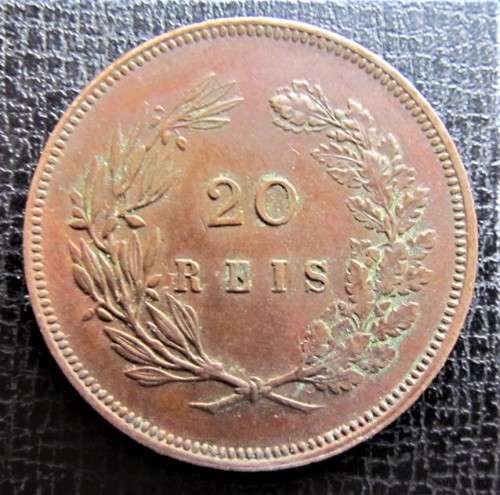 1891 Portugal 20 Reis - Great Details