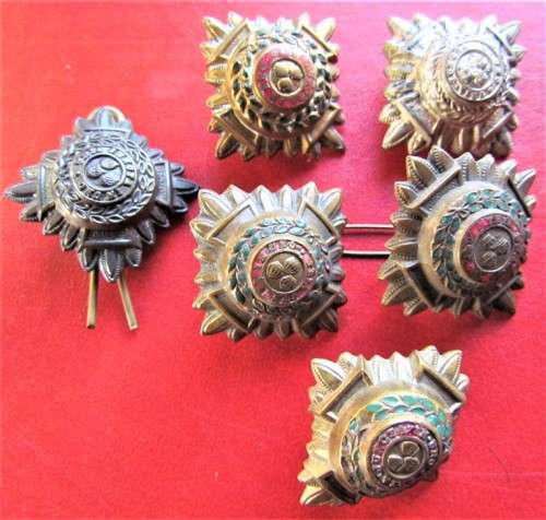 6 X VINTAGE RANK PIPS - 5 X ENAMELLED - 1 BID FOR ALL