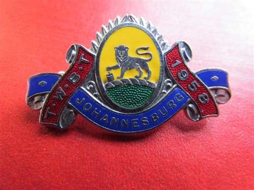 T.W.B.T 1958 JOHANNESBURG PIN BADGE