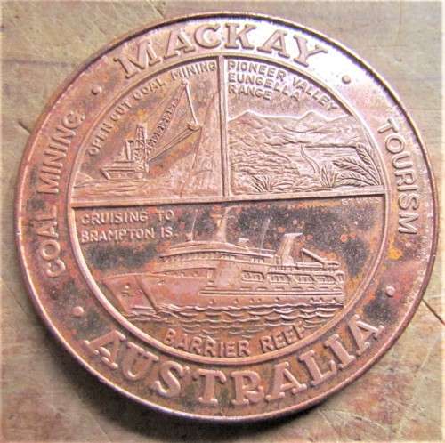Large 48mm Australian Mackay Tourist Dollar